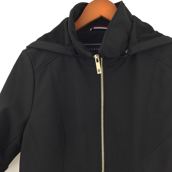 Tommy Hilfiger Black Jacket Coat Detachable Hood - Picture 5 of 8